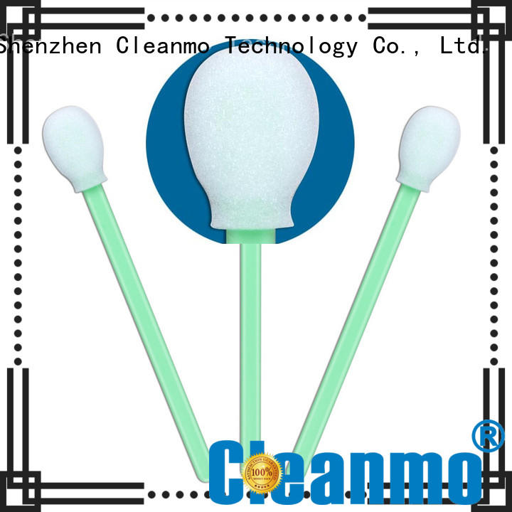 Cleanmo green handle ear swab wholesale for Micro-mechanical cleaning