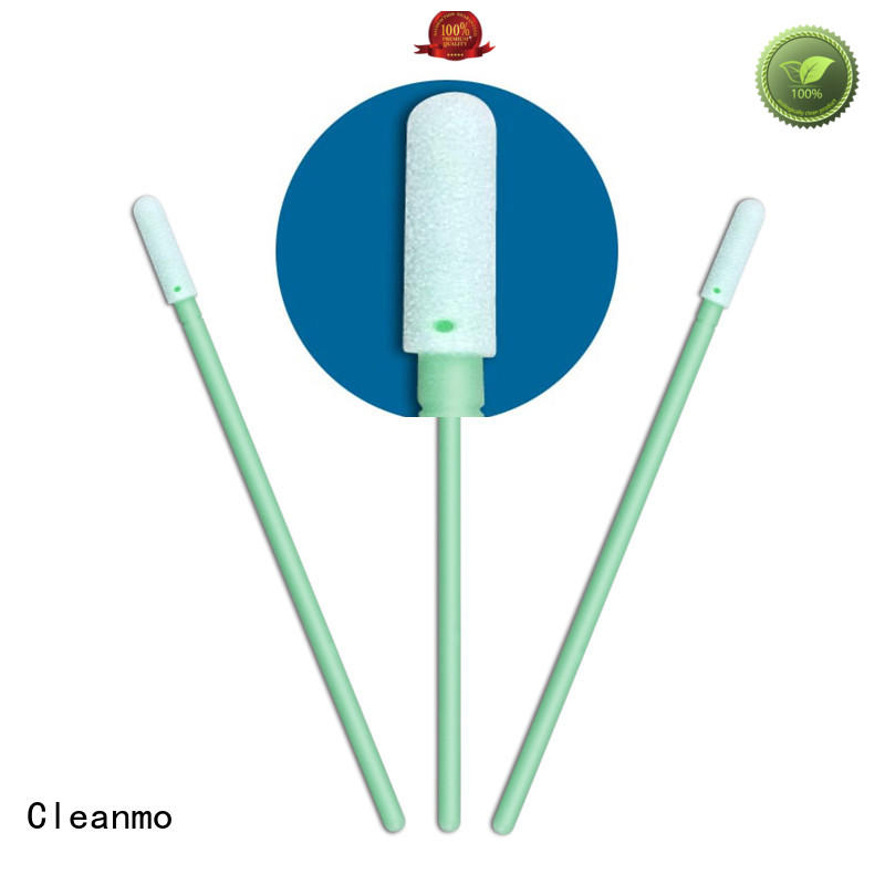 Cleanmo green handle sponge swabs manufacturer for excess materials cleaning