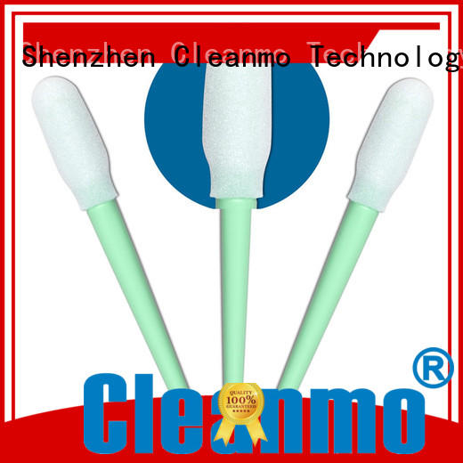 ESD-safe long stem cotton buds green handle wholesale for Micro-mechanical cleaning