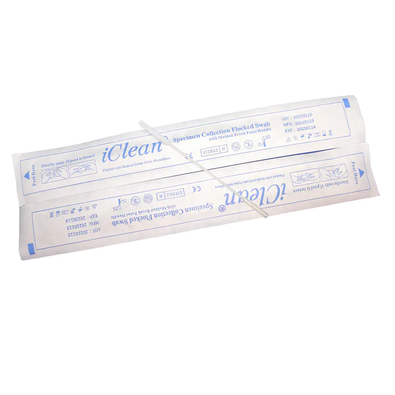 Cleanmo frosted tail of swab handle flocked swab manufacturer for cytology testing