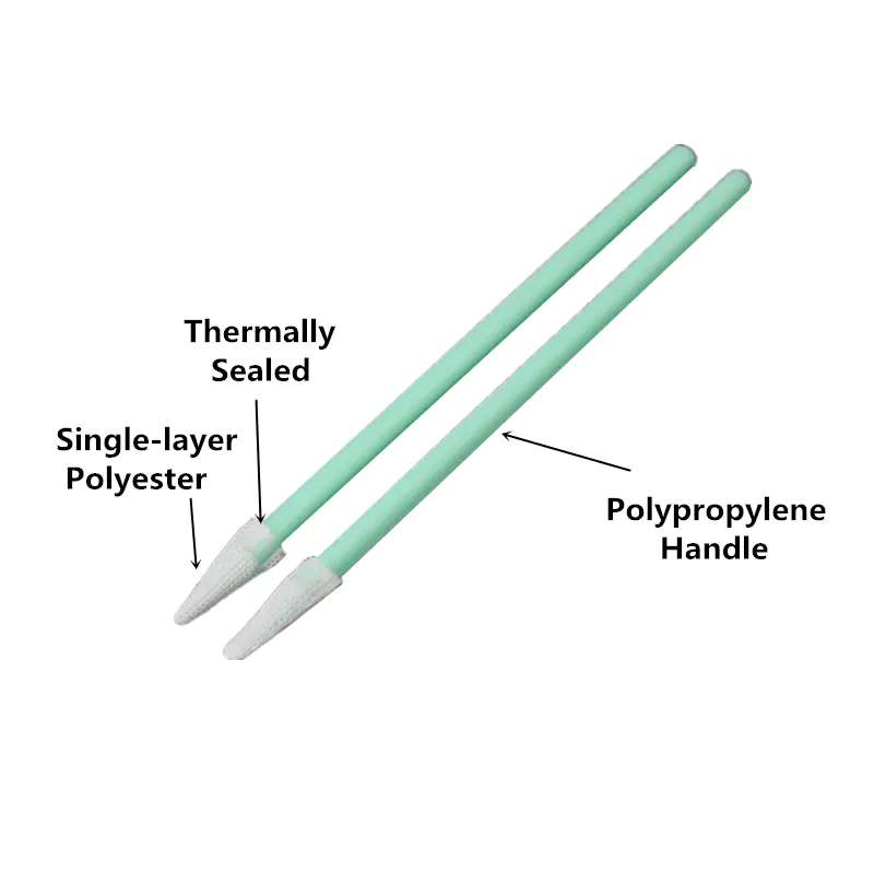 Cleanmo good quality polyester cleanroom swabs supplier for microscopes