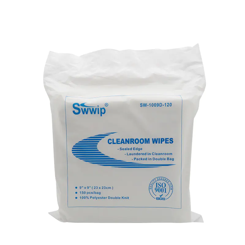 ESD Cleanroom Wipes 100% Polyester Cleanroom Wiper Lint Free SW-1009D-120
