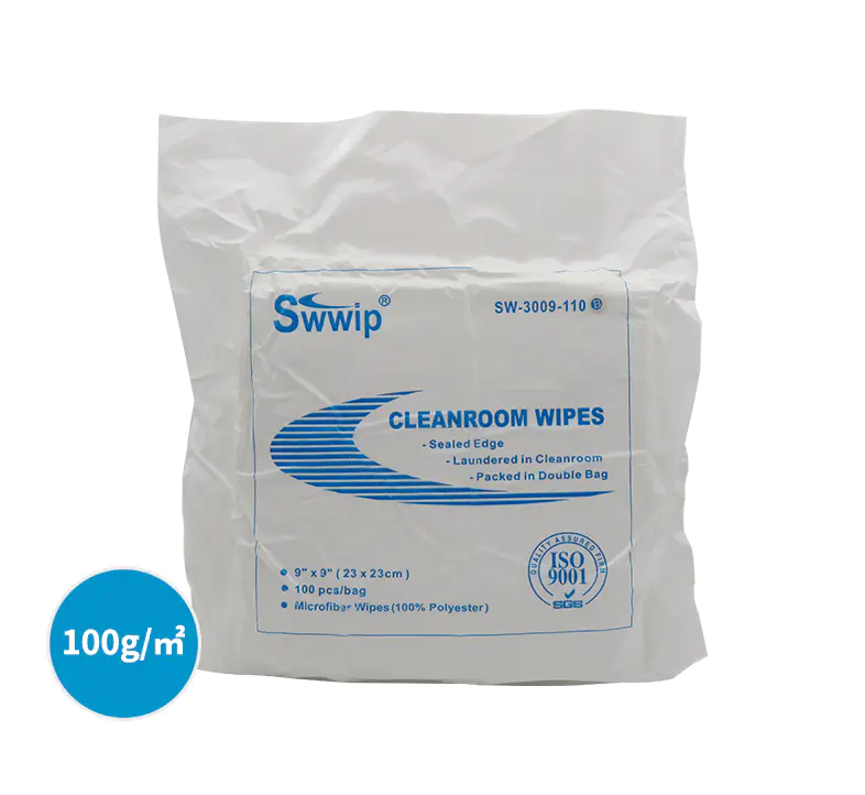 SW-3009-110B Microfiber Cleanroom Wipes 9x9 inch