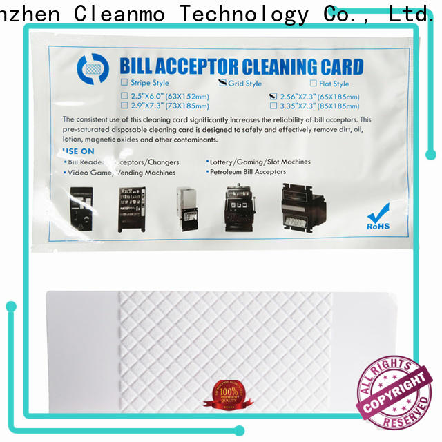 durable bill validator cleaning cards white supplier for readers