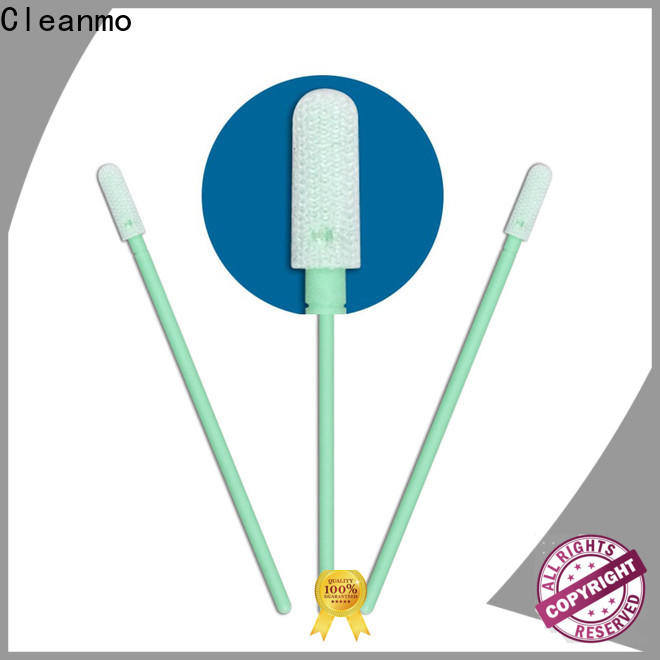 Cleanmo excellent chemical resistance Cleanroom dacron swabs factory for optical sensors