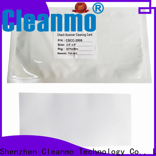 Cleanmo pvc check reader cleaning card wholesale for scanner cleaning