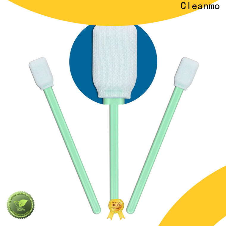 Cleanmo polypropylene handle polyester cleanroom swabs supplier for printers