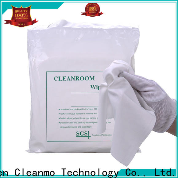 Cleanmo high quality 100% polyester cleanroom wipes supplier for medical device products