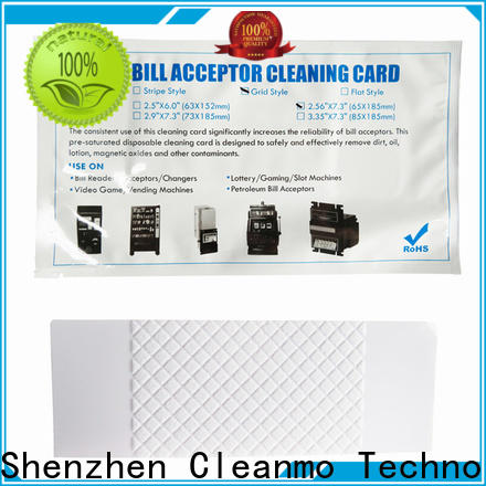 cost effective dollar bill acceptor cleaning cards pvc supplier for video game machines