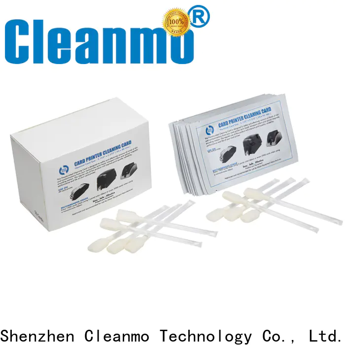 Cleanmo non woven zebra cleaning card supplier for Zebra P120i printer