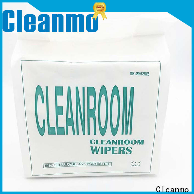 Cleanmo 45% polyester clean room wipes manufacturers manufacturer for stainless steel surface