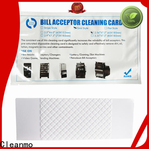 Cleanmo pvc cleaning credit card supplier for dollar bill readers