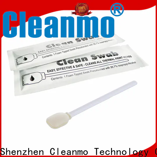 Cleanmo Non abrasive solvent printer cleaning swabs wholesale for ID Card Printers