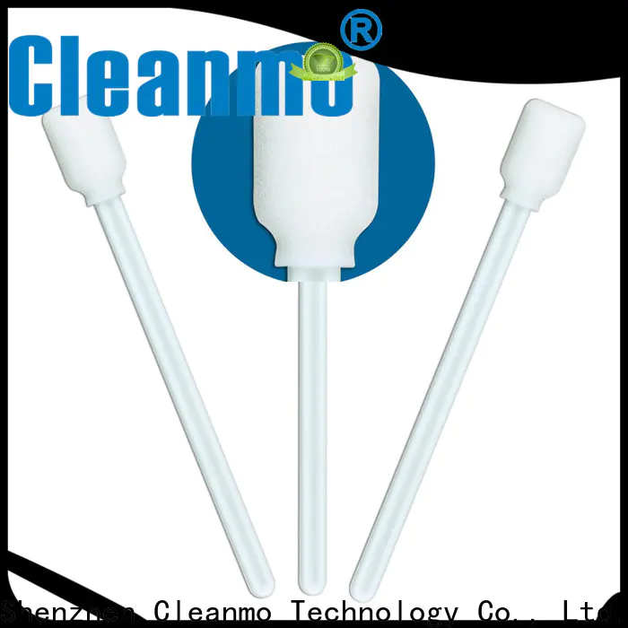 Cleanmo green handle chamois swabs factory price for excess materials cleaning