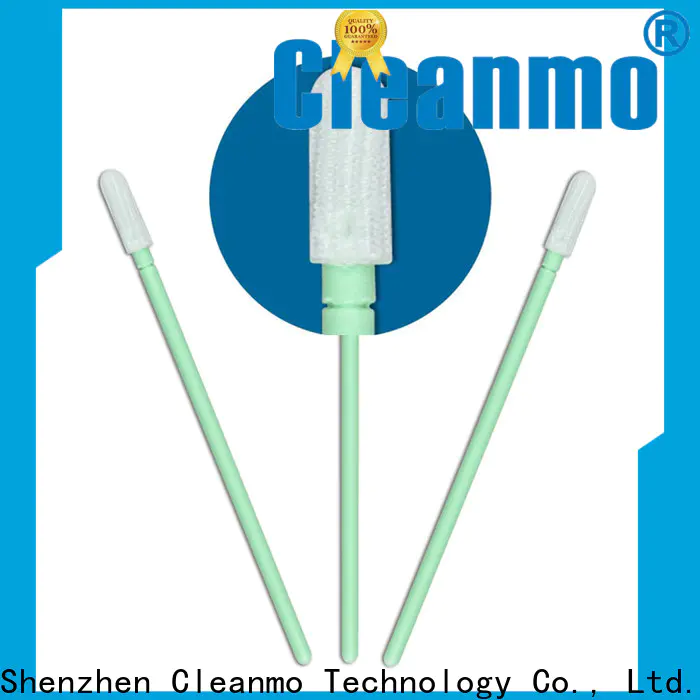 Cleanmo flexible paddle polyester cleanroom swabs factory for optical sensors