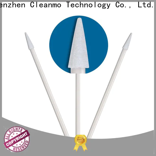 Cleanmo green handle large cotton swabs factory price for Micro-mechanical cleaning