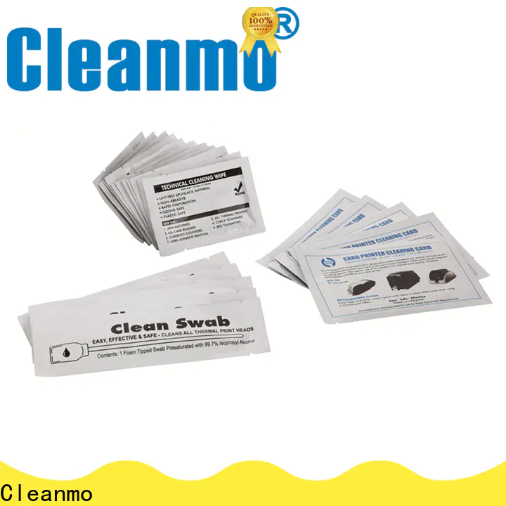 Cleanmo Electronic-grade IPA Snap Swab Evolis Cleaning cards factory price for Evolis printer