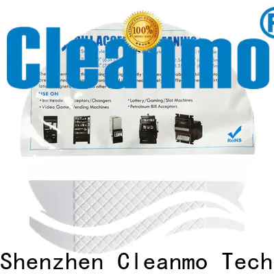 Cleanmo flocked fabric atm cleaning cards wholesale for currency counters