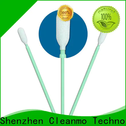 Cleanmo double-layer knitted polyester fiber optic cleaning swabs wholesale for optical sensors