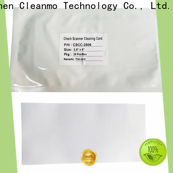 Cleanmo non woven fabric check reader cleaning card manufacturer for scanner cleaning