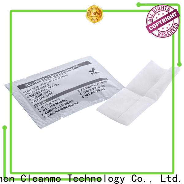 Cleanmo professional thermal printhead cleaning wipes supplier for ID Card Printers