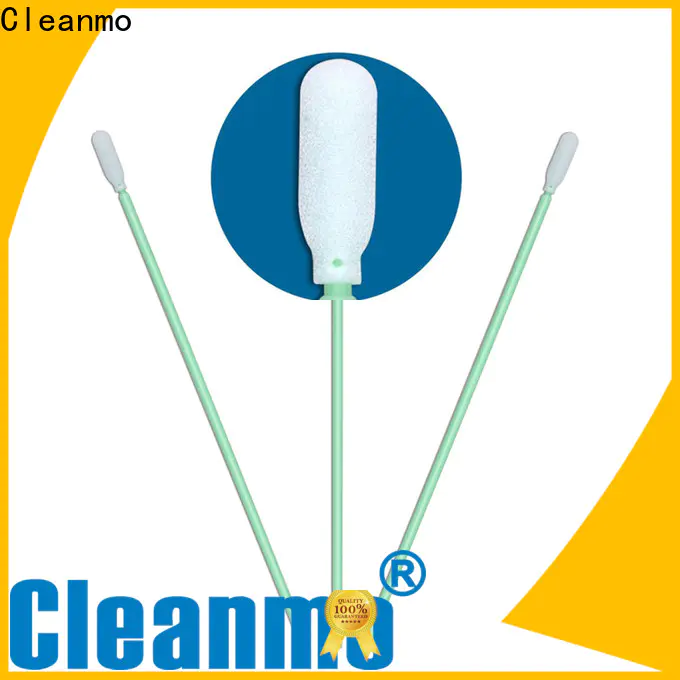Cleanmo green handle swab brush wholesale for Micro-mechanical cleaning