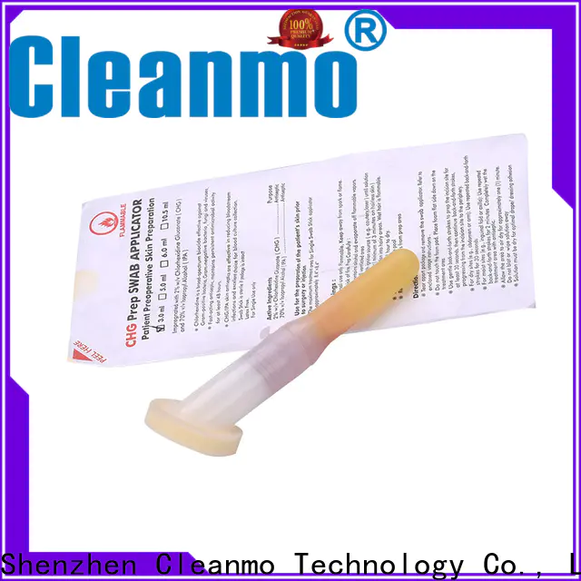 Cleanmo 70% isopropyl alcohol liquid Medical Sterilized applicator supplier for dialysis procedures