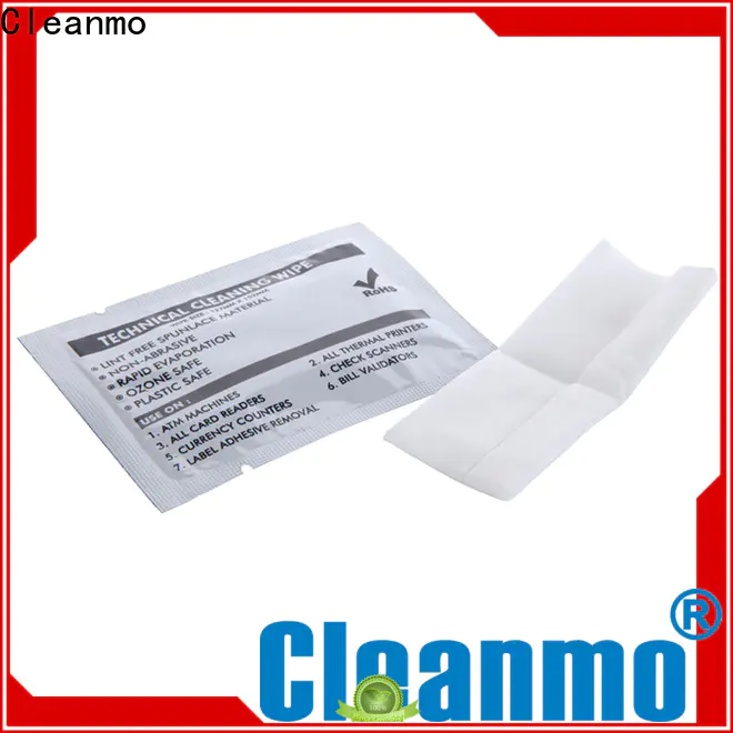 Cleanmo Non Woven Fabric Wet wipes supplier for ID Card Printers