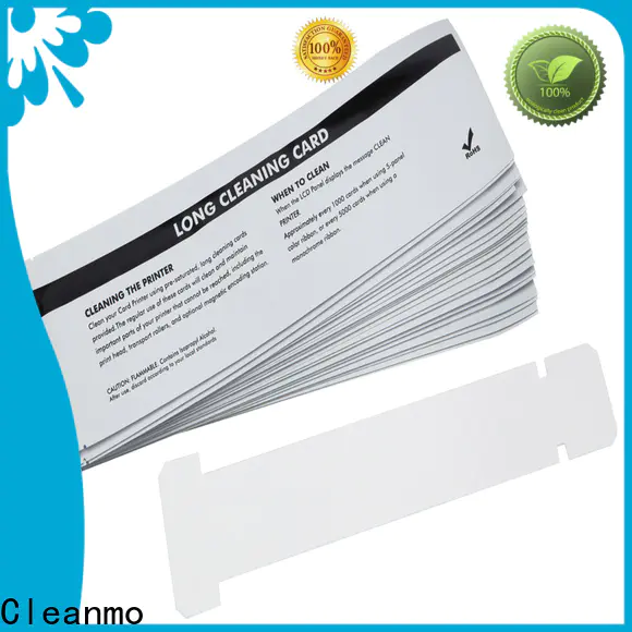 Cleanmo pvc zebra printer cleaning cards manufacturer for cleaning dirt