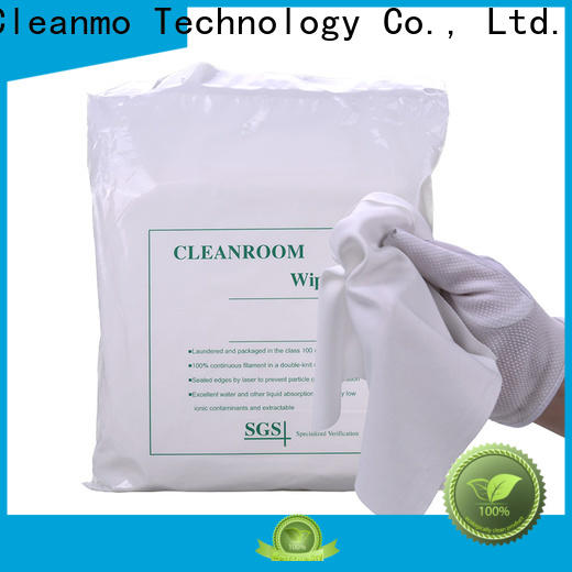 Cleanmo portable polyester cleanroom wipes supplier for Stainless Steel Surface