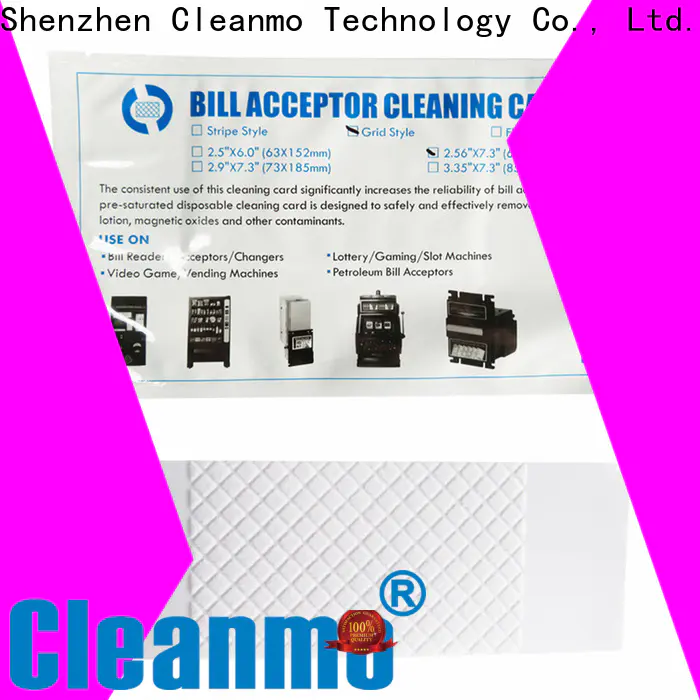 disposable alcohol cleaning cards pvc manufacturer for currency counters