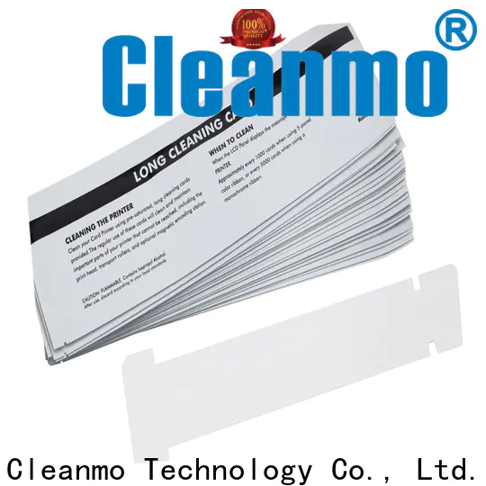 Cleanmo Aluminum foil packing zebra cleaning card supplier for Zebra P120i printer