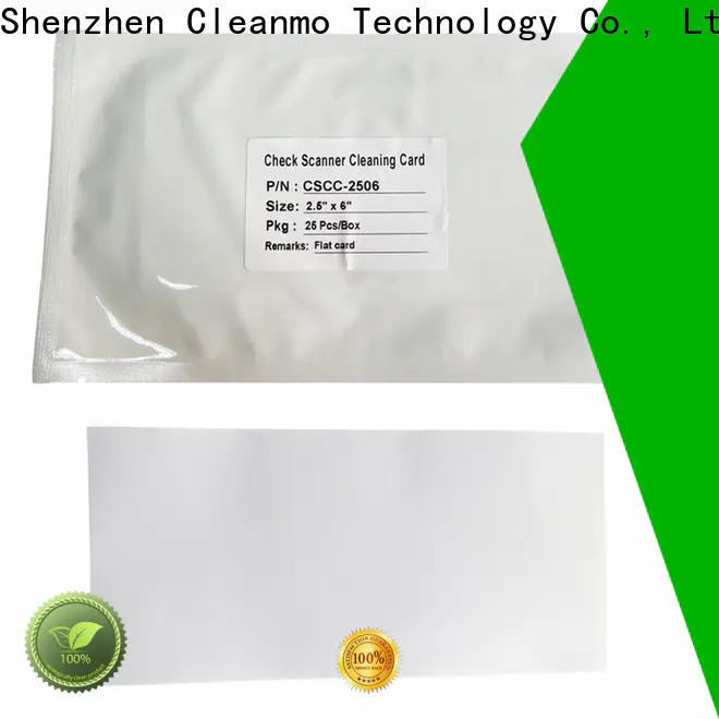 Cleanmo check scanner cleaning cards manufacturer for Digital Check TellerScan