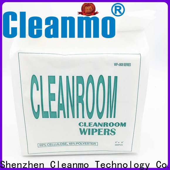 Cleanmo chemical compatibility Cleanroom Lint Free microfiber Wipes supplier for equipements