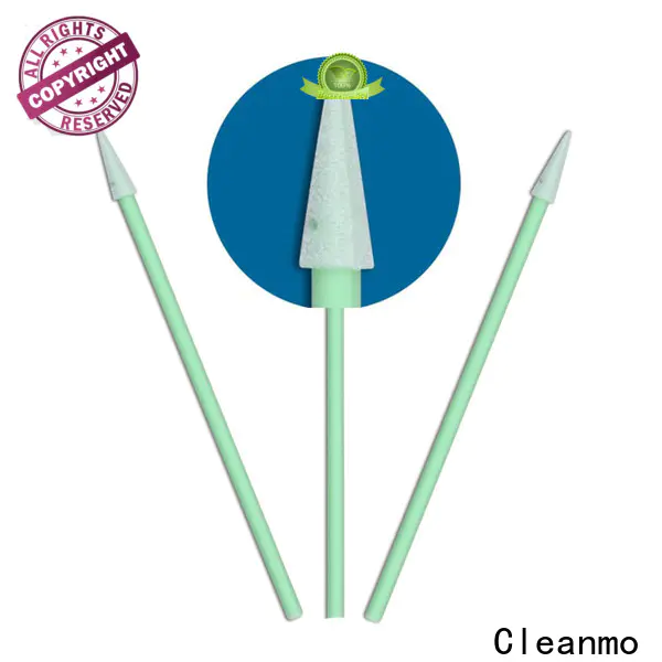 Cleanmo green handle foam mouth swabs wholesale for general purpose cleaning