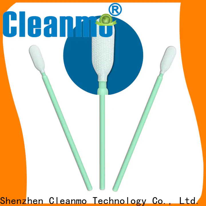 Cleanmo compatible knitted polyester swabs factory for microscopes
