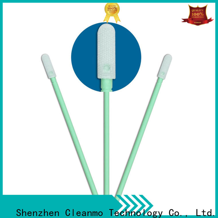 Cleanmo double layers of microfiber fabric cleaning swabs foam supplier for Micro-mechanical cleaning