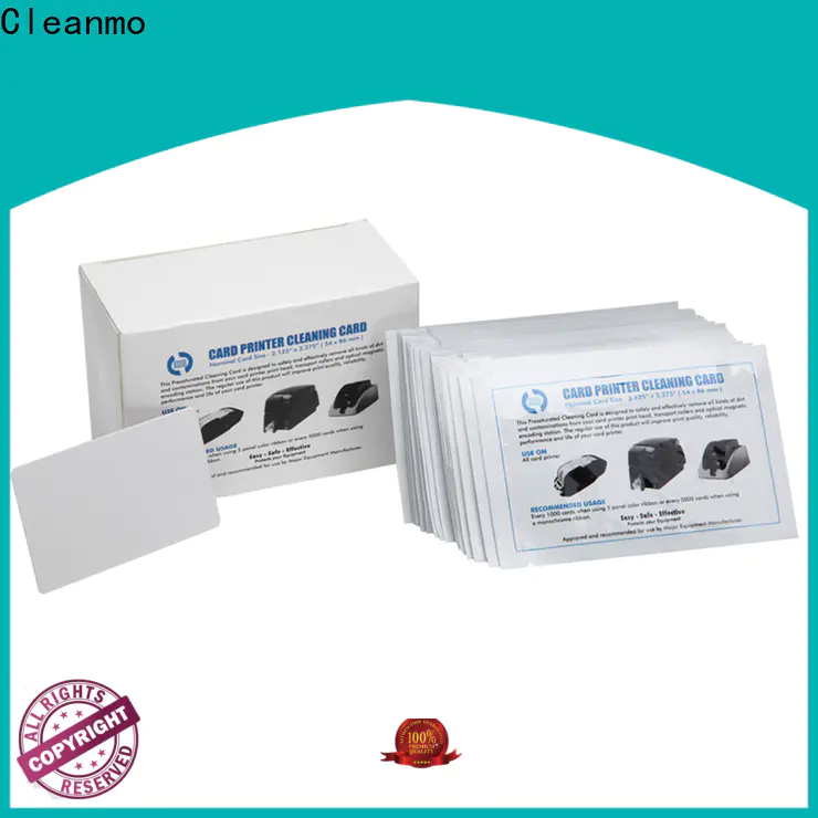 Cleanmo Custom card reader cleaning card wholesale for POS Terminal