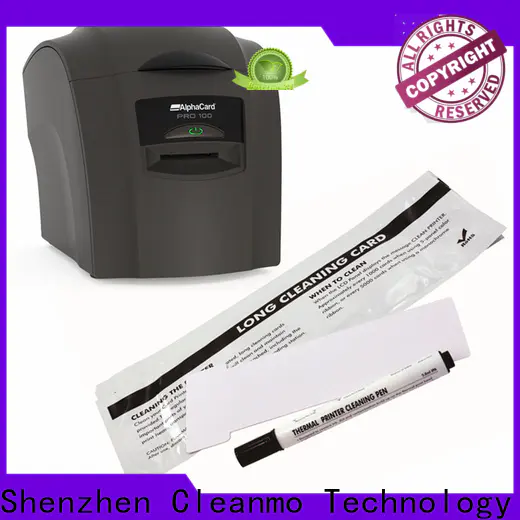 Cleanmo Bulk purchase OEM AlphaCard long T Cleaning Cards supplier for AlphaCard PRO 100 Printer