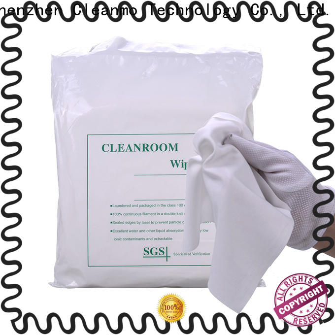 Cleanmo cutting edge polyester cleanroom wipes wholesale for chamber cleaning