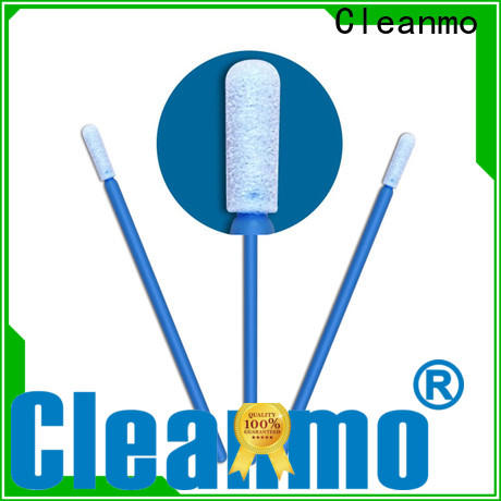 Cleanmo green handle swab stick supplier for excess materials cleaning