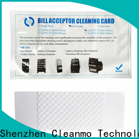 Cleanmo pvc atm cleaning cards wholesale for currency counters