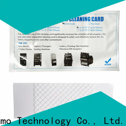 Cleanmo pvc bill acceptor cleaning card factory for dollar bill readers