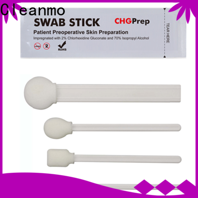 Cleanmo Polyurethane Foam anti bacterial swabs factory price for Surgical site cleansing after suturing