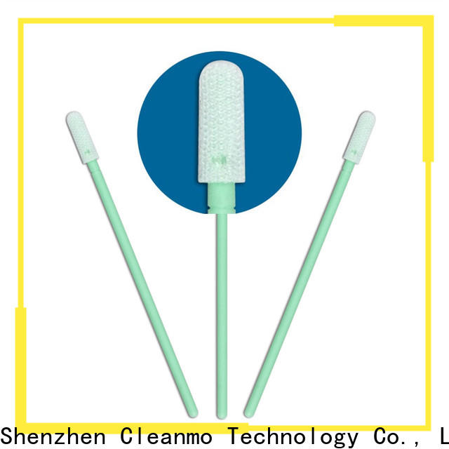 Cleanmo polypropylene handle polyester tipped swabs supplier for optical sensors