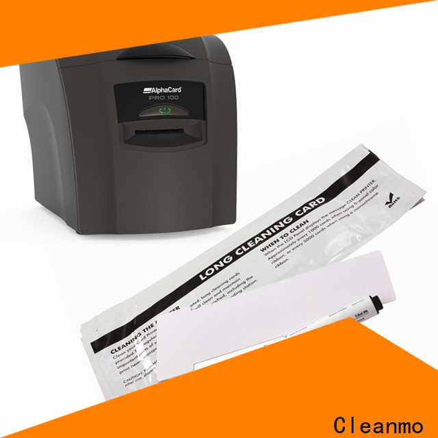 Cleanmo Custom OEM AlphaCard long T Cleaning Cards wholesale for AlphaCard PRO 100 Printer