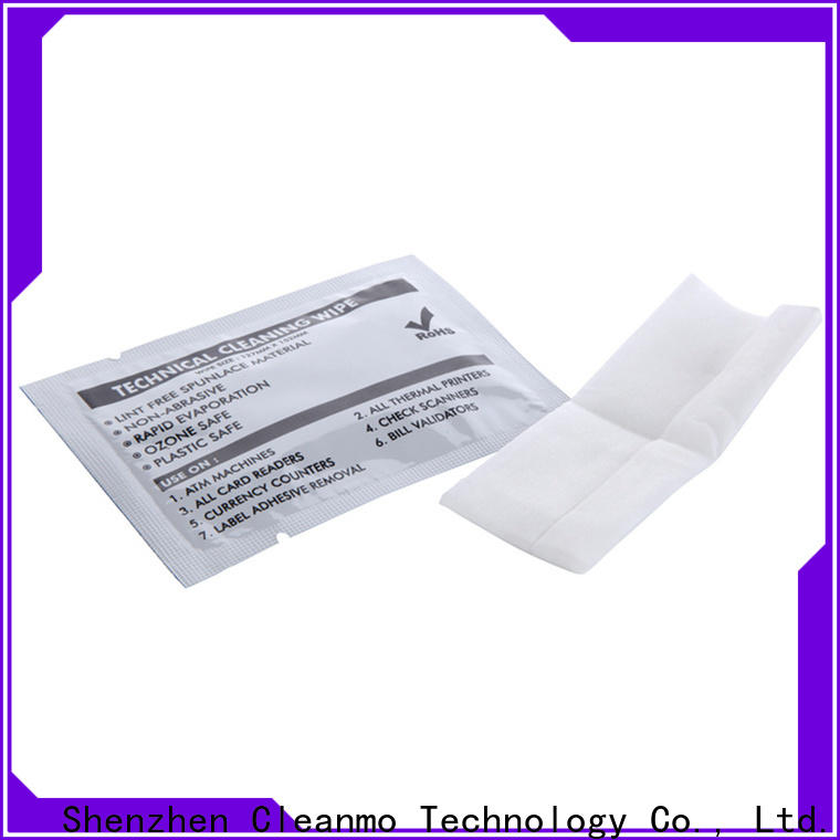 Cleanmo 60% Polyester printhead wipes wholesale for Check Scanners