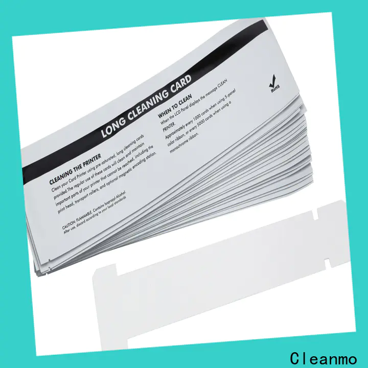 Cleanmo Bulk buy high quality zebra printer cleaning cards manufacturer for ID card printers