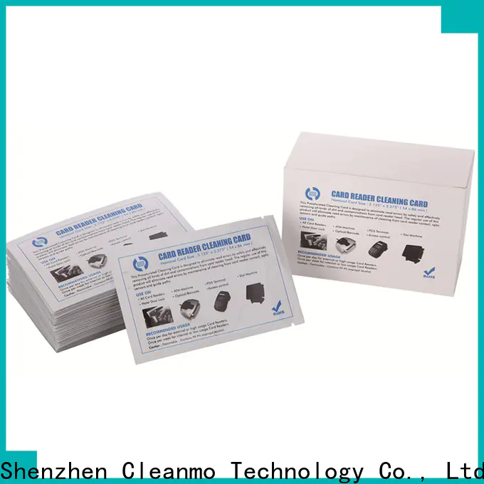 Cleanmo quick printer cleaning supplies factory price for Evolis printer