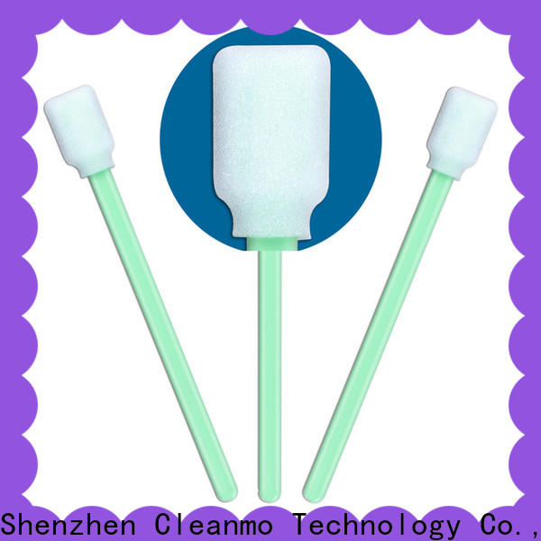 Cleanmo green handle swab stick supplier for Micro-mechanical cleaning